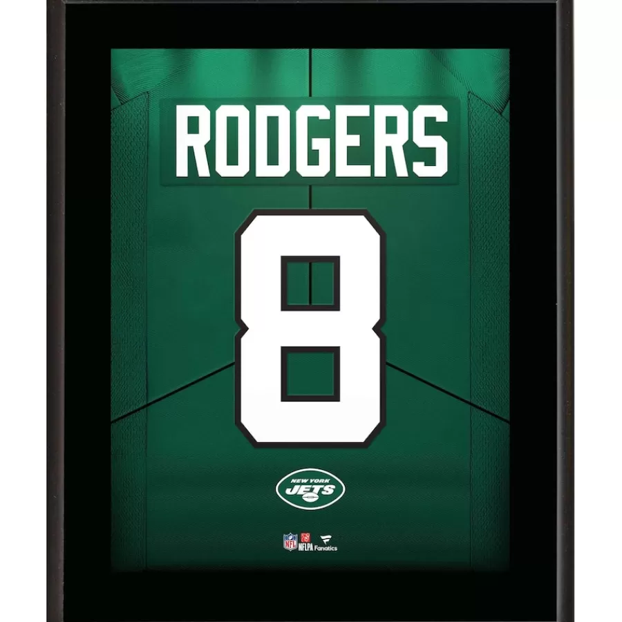 New York Jets Wall Art | Plaques^Aaron Rodgers 10.5" X 13" Jersey Number Sublimated Player Plaque