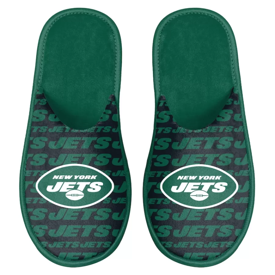 New York Jets Shoes & Socks | Underwear & Sleepwear^Men's FOCO Scuff Logo Slide Slippers