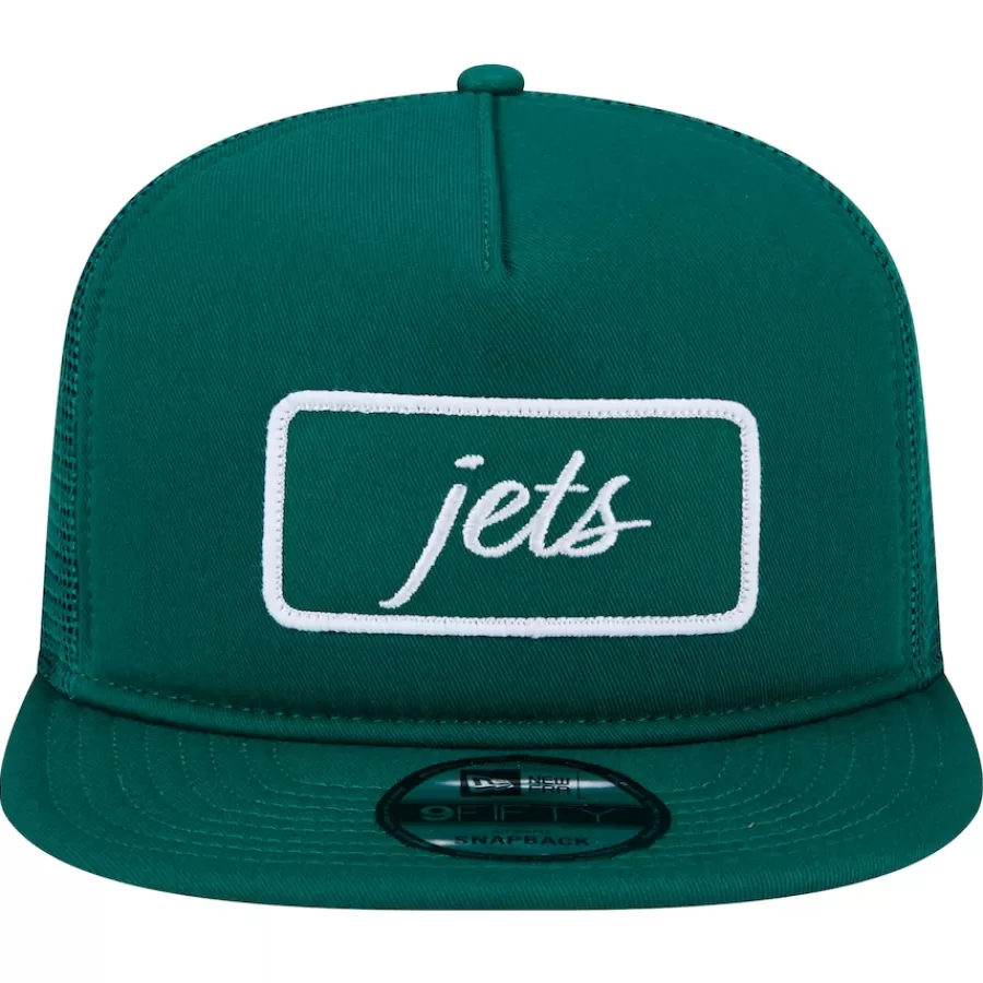 New York Jets Snapback^Men's New Era Green Forum Trucker 9FIFTY Snapback Hat