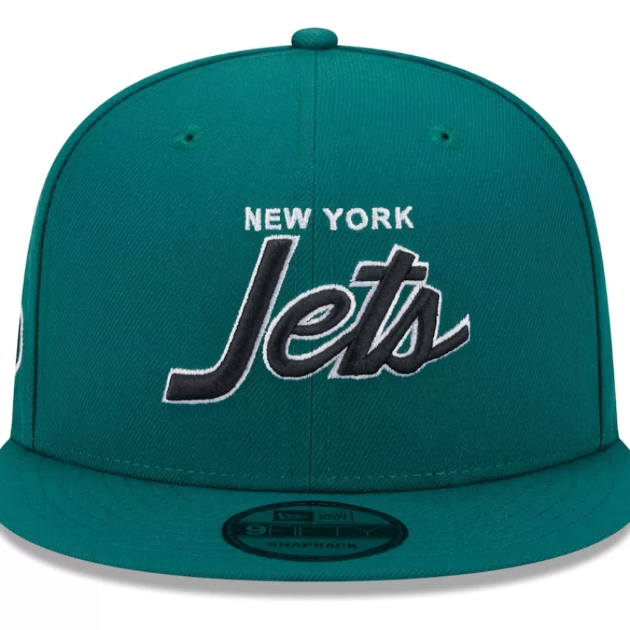 New York Jets Snapback^Men's New Era Green Main Script 9FIFTY Snapback Hat