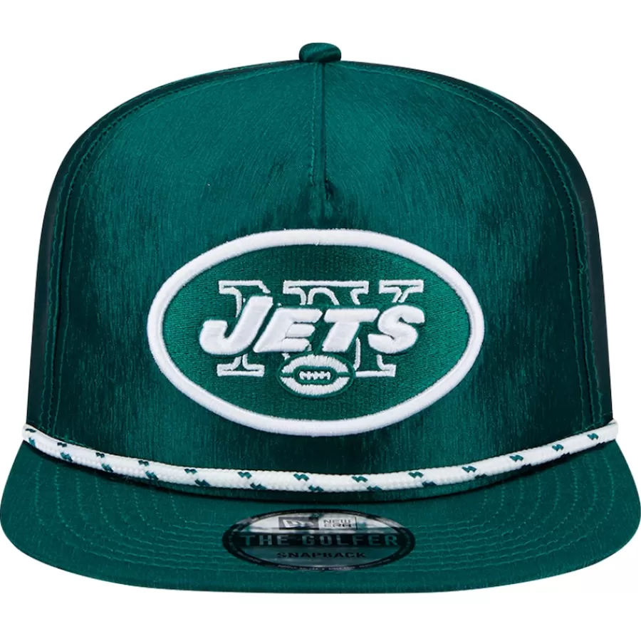 New York Jets Snapback^Men's New Era Green Throwback Rope Golfer Snapback Hat