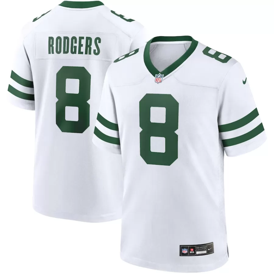 New York Jets Jerseys | Men^Men's Nike Aaron Rodgers Legacy White Game Jersey
