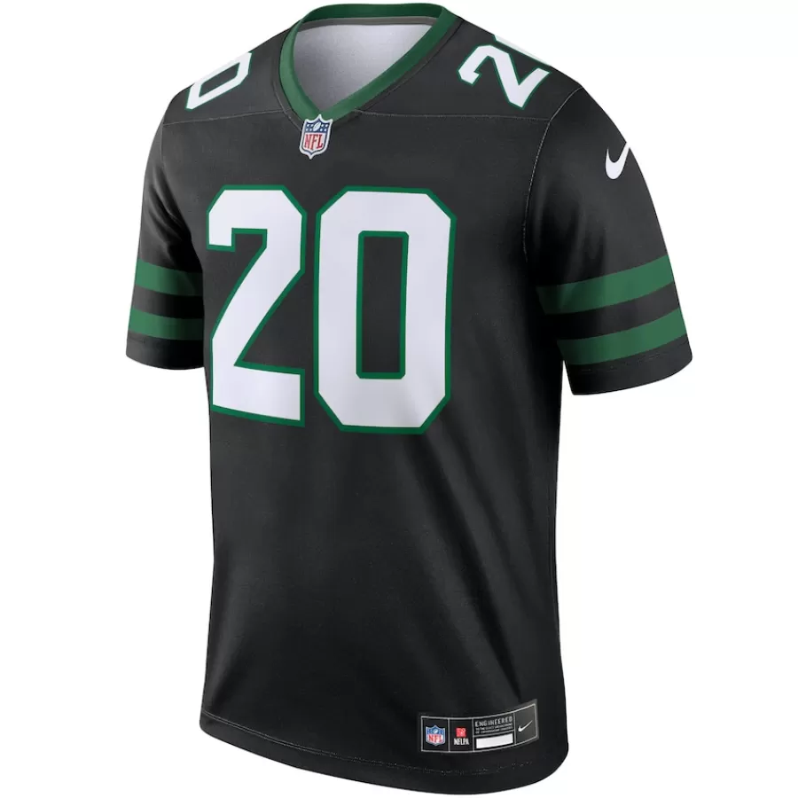 New York Jets Jerseys | Men^Men's Nike Breece Hall Black Alternate Legend Player Performance Top