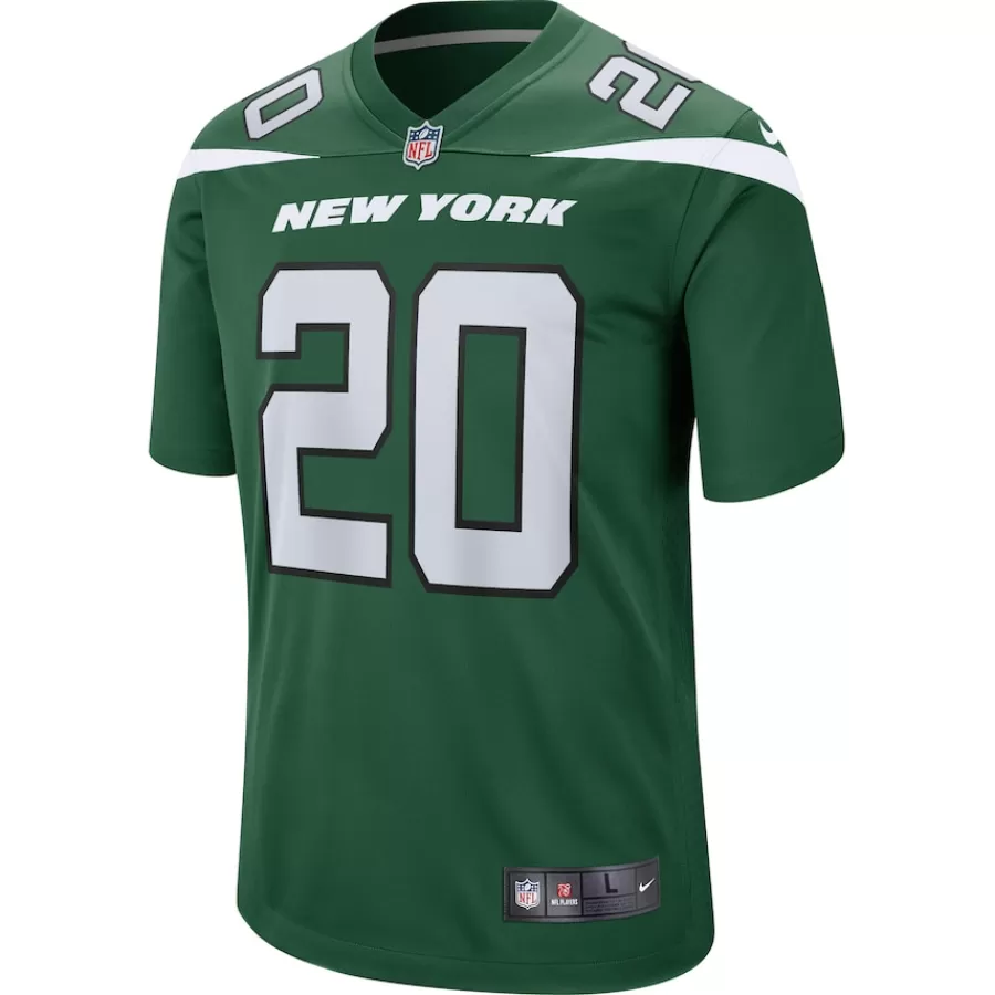 New York Jets Replica^Men's Nike Breece Hall Green Player Game Jersey