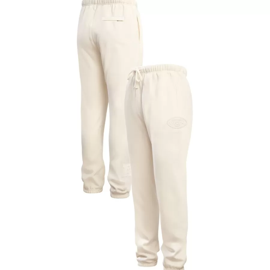 New York Jets Shorts & Pants^Men's Pro Standard Cream Fleece Sweatpants
