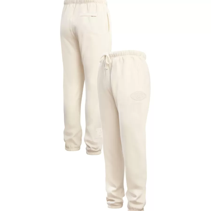 New York Jets Shorts & Pants^Men's Pro Standard Cream Fleece Sweatpants