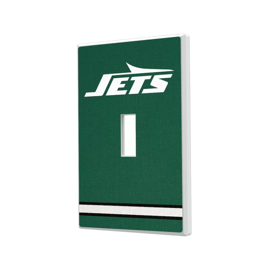 New York Jets Lighting^ Stripe Single Toggle Light Switch Plate