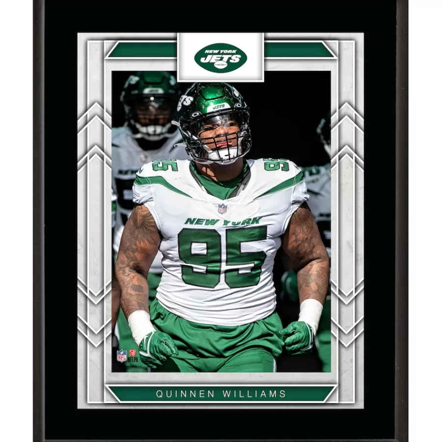 New York Jets Photos | Plaques^Quinnen Williams Framed 10.5" X 13" Sublimated Player Plaque