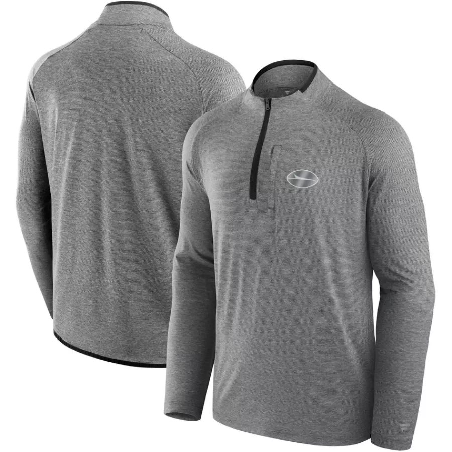 New York Jets Jackets | Sweatshirts & Fleece^Unisex Fanatics Charcoal Front Office Performance Primary Quarter-Zip Jacket