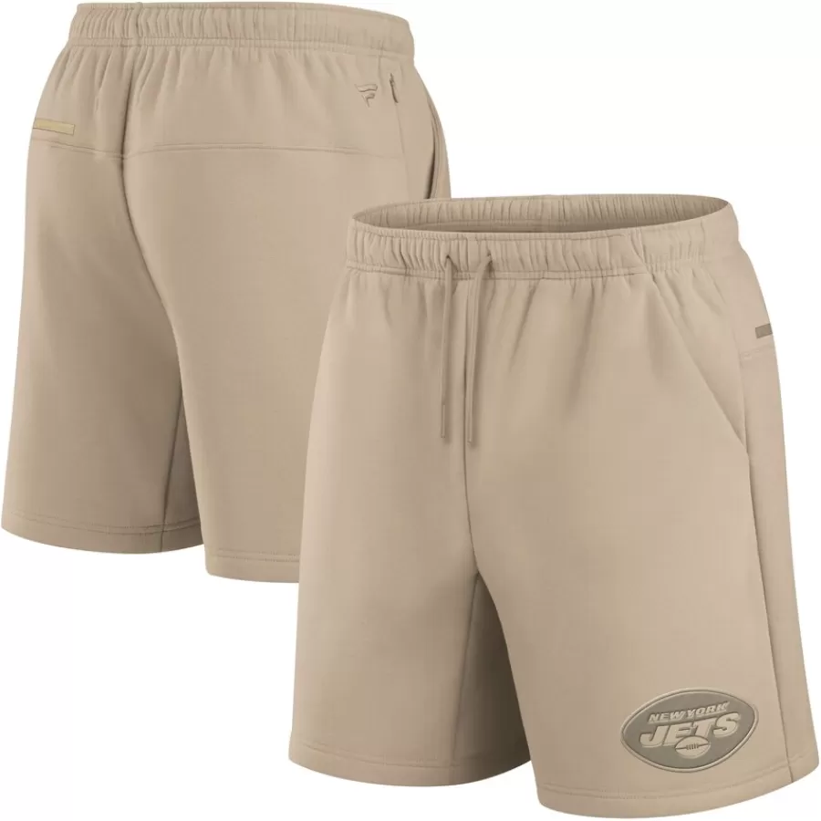 New York Jets Shorts & Pants | Shorts & Pants^Unisex Fanatics Khaki Elements Super Soft Fleece Shorts
