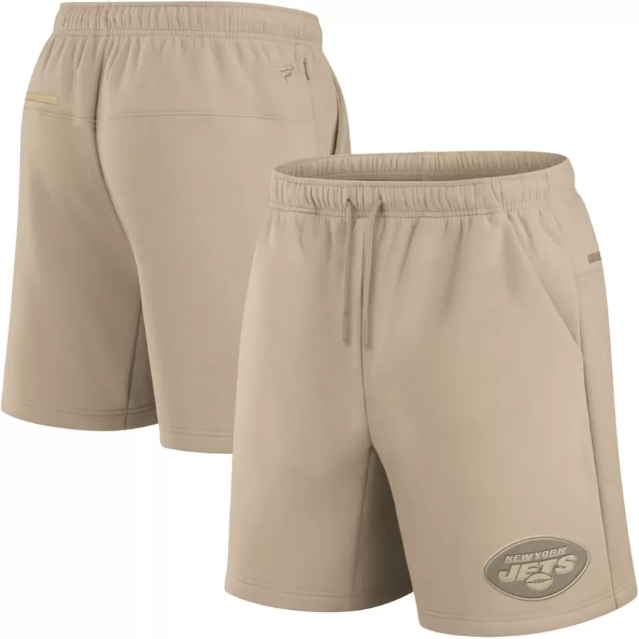 New York Jets Shorts & Pants | Shorts & Pants^Unisex Fanatics Khaki Elements Super Soft Fleece Shorts